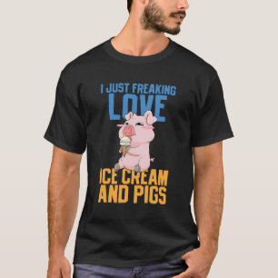 Ice Cream Pig Kawaii Anime Schattige cadeau T-shirt
