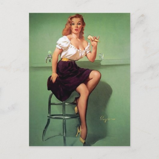 Ice Cream Pin Up Briefkaart (Voorkant)