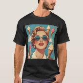 Ice Cream Pin-Up -  Diva Summer T-shirt (Voorkant)