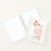 Ice Cream Pink Baby shower Gastboek Notitieboek (Binnen)