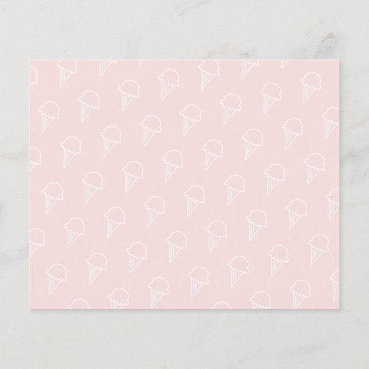 Ice Cream Pink Baby Shower Sweet Words of Wisdom (Achterkant)