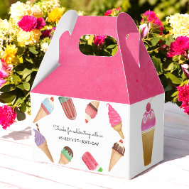 Ice Cream Pink Blue Brown Food Popsivor Box Bedankdoosjes