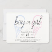 Ice Cream Pink & Blue Genderonthulling Kaart (Voorkant)