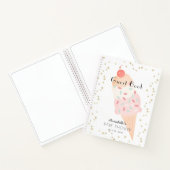 Ice Cream Pink Girl Baby shower Gastboek Notitieboek (Binnen)