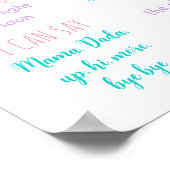 Ice Cream Pink Gold First Birthday Milestone Poster (Hoek)