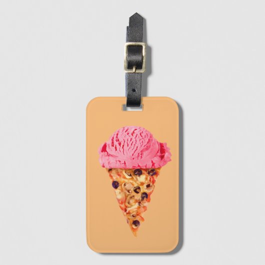 Ice Cream Pizza Bagagelabel (Voorkant (verticaal))