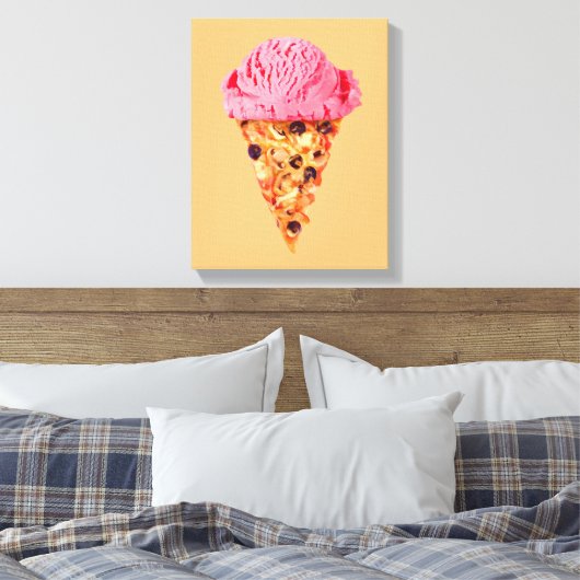 Ice Cream Pizza Canvas afdrukken (Insitu (Slaapkamer))