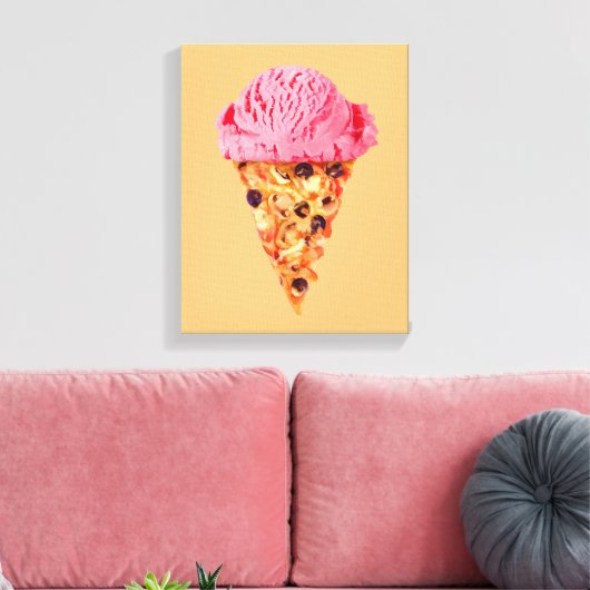 Ice Cream Pizza Canvas afdrukken (Insitu (Woonkamer))