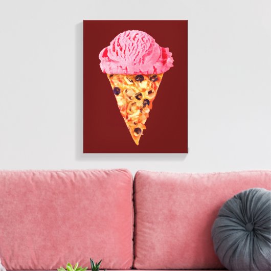 Ice Cream Pizza Canvas afdrukken (Insitu (Woonkamer))