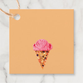 Ice Cream Pizza Favor Tags Bedankjes Labels