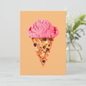 Ice Cream Pizza Flat Kaart (Staand voorkant)