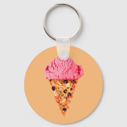 Ice Cream Pizza Sleutelhanger (Voorkant)