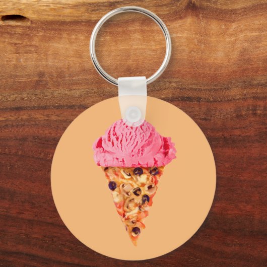 Ice Cream Pizza Sleutelhanger (Voorkant)