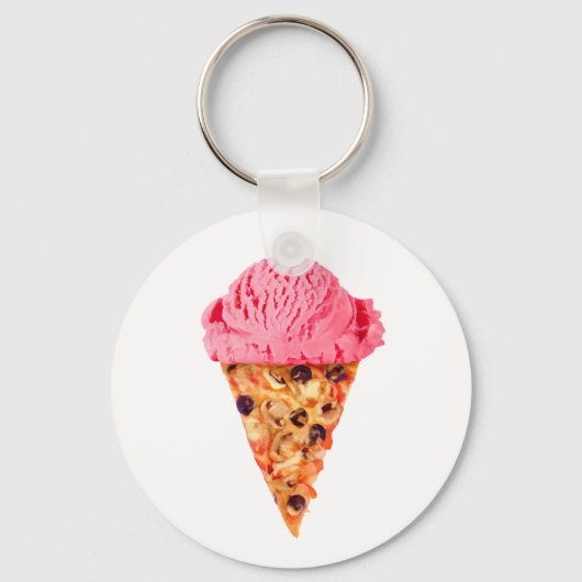 Ice Cream Pizza Sleutelhanger (Voorkant)