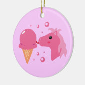 Ice Cream Pony Keramisch Ornament (Links)