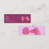Ice Cream Pony profiel kaarten Mini Visitekaartje (Voorkant / Achterkant)