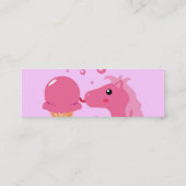 Ice Cream Pony profiel kaarten Mini Visitekaartje (Achterkant)