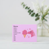 Ice Cream Pony Visitekaartjes (Staand voorkant)