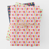 Ice Cream Pop en Sandcastle Bucket Shovel Pattern Inpakpapier Vel (In situ)