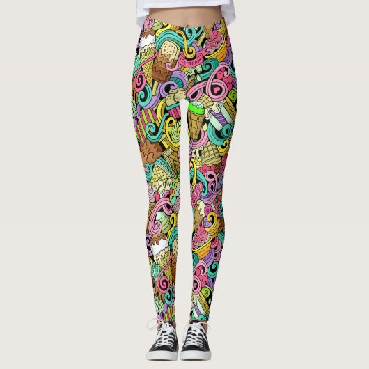 Ice Cream Pop Mode Leggings (Voorkant)