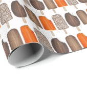 Ice Cream Poppen Bars Popsicle Creamsicle Fudge Cadeaupapier (Rol Hoek)