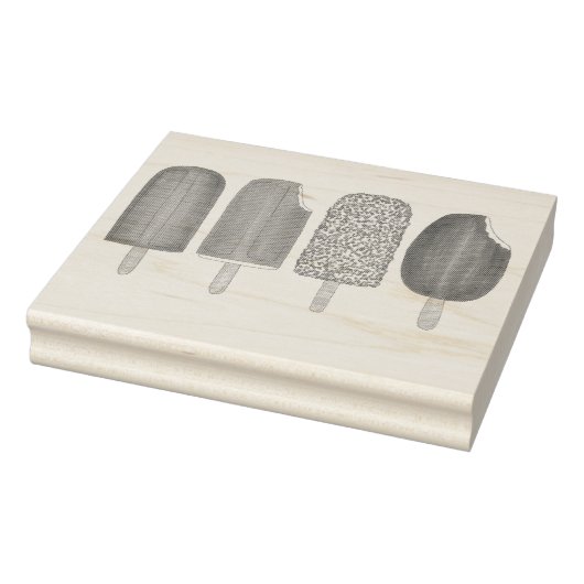 Ice Cream Poppen Bars Popsicle Creamsicle Fudge Rubberstempel (Stempel)
