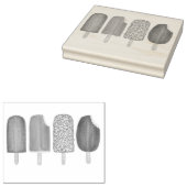 Ice Cream Poppen Bars Popsicle Creamsicle Fudge Rubberstempel (Gestempeld)