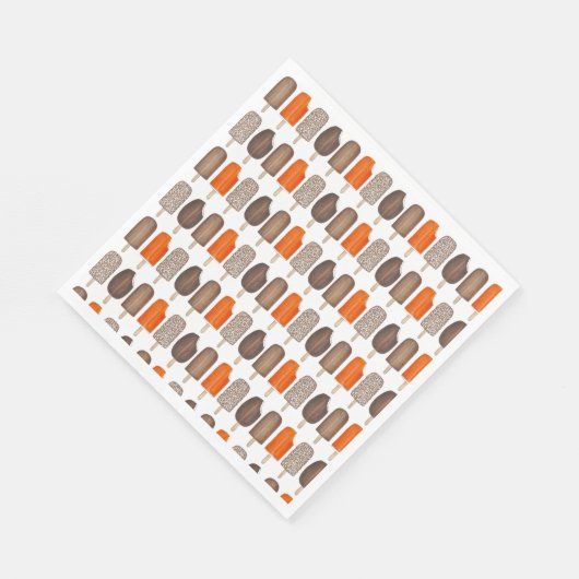 Ice Cream Poppen Bars Popsicle Creamsicle Fudge Servet (Hoek)