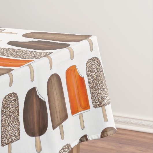 Ice Cream Poppen Bars Popsicle Creamsicle Fudge Tafelkleed (Voorbeeld)