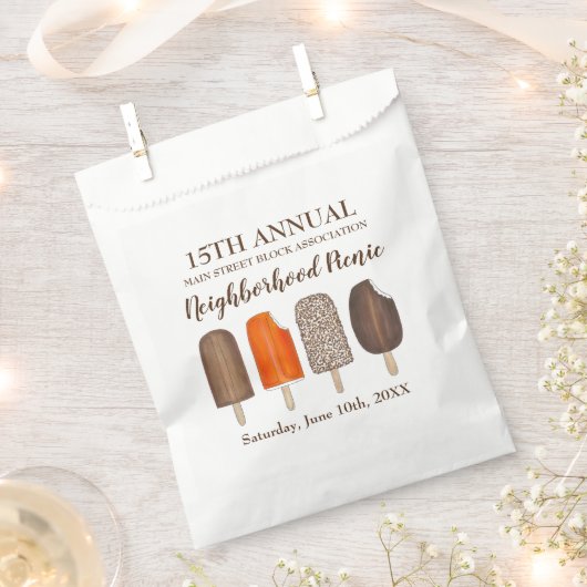 Ice Cream Poppen Bars Popsicle Creamsicle Picnic Bedankzakje (Geknipt)