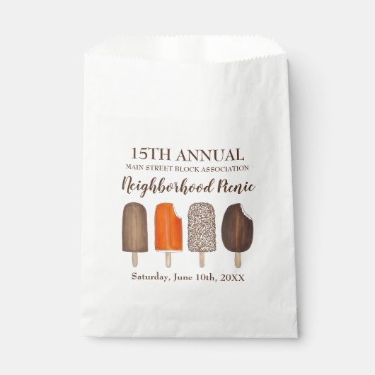 Ice Cream Poppen Bars Popsicle Creamsicle Picnic Bedankzakje (Voorkant)