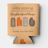 Ice Cream Poppen Bars Popsicle Creamsicle Picnic Blikjeskoeler (Voorkant)