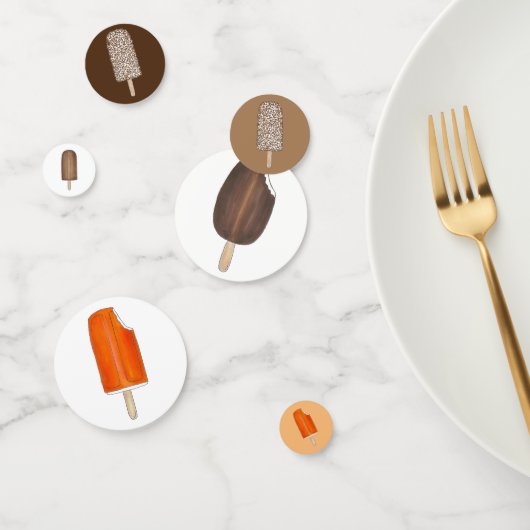 Ice Cream Poppen Bars Popsicle Creamsicle Picnic Confetti (Groep)