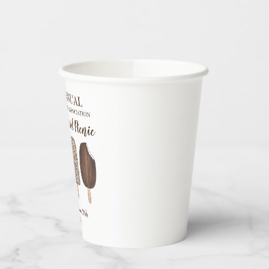 Ice Cream Poppen Bars Popsicle Creamsicle Picnic Papieren Bekers (Links)