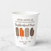 Ice Cream Poppen Bars Popsicle Creamsicle Picnic Papieren Bekers (Voorkant)