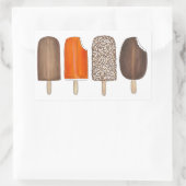 Ice Cream Poppen Bars Popsicle Creamsicle Picnic Rechthoekige Sticker (Tas)