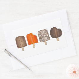 Ice Cream Poppen Bars Popsicle Creamsicle Picnic Rechthoekige Sticker