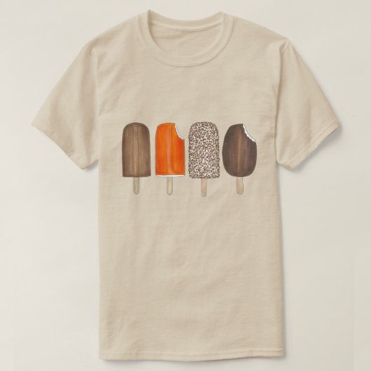 Ice Cream Poppen Bars Popsicle Creamsicle Picnic T-shirt (Design voorkant)