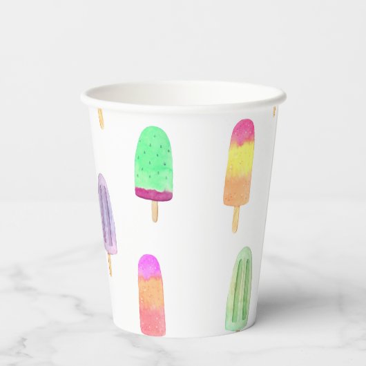 Ice Cream Popsicle Papieren Bekers (Achterkant)