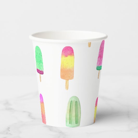 Ice Cream Popsicle Papieren Bekers (Voorkant)