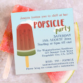 Ice Cream Popsicle Party Meisje Verjaardag Uitnodi Kaart
