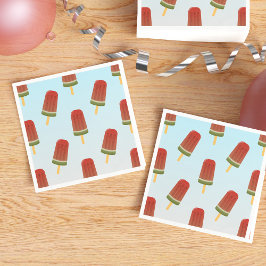 Ice Cream Popsicle Pattern Party Servetten