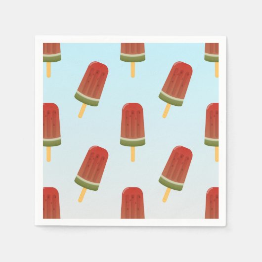 Ice Cream Popsicle Pattern Party Servetten (Voorkant)
