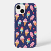 Ice cream, popsicles and cherries pattern iPhone hoesje (Achterkant)