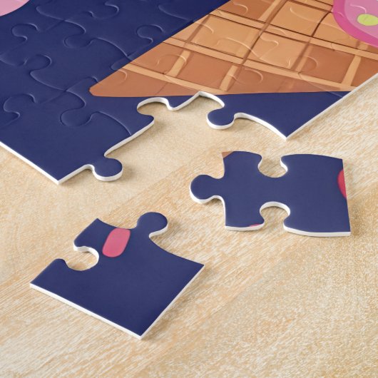 Ice cream, popsicles and cherries pattern legpuzzel (Zijkant)