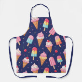 Ice cream, popsicles and cherries pattern schort (Voorkant)