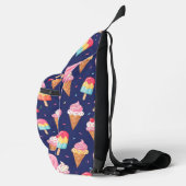 Ice cream, popsicles and cherries pattern sling bag (Rechts)