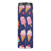 Ice cream, popsicles and cherries pattern thermosbeker (Achterkant)