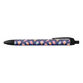 Ice cream, popsicles and cherries pattern zwarte inkt pen (Bovenkant)