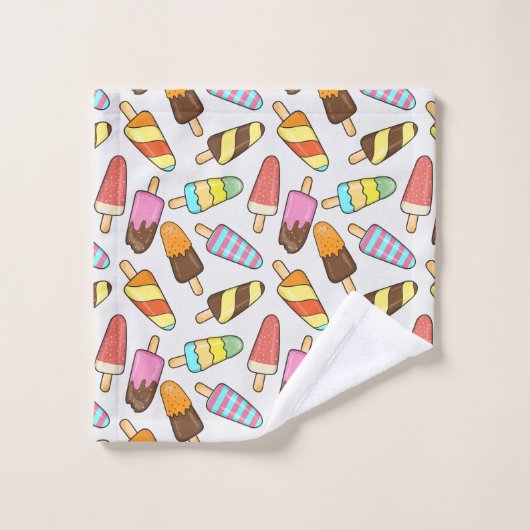 Ice Cream Popsicles handdoekset Bad Handdoek (Wasdoekje)